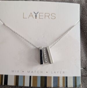 New Layers Silver Pendant Necklace